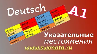 А1 Указательные местоимения в немецком языке