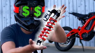 Testing the MOST EXPENSIVE Sur Ron Suspension Rear Shock // EXT Arma E-MX Test and Review