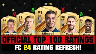 FIFA 24 | OFFICIAL TOP 100 BEST PLAYER RATINGS (EA FC 24)! 💀😲 ft. Mbappe, Haaland, Messi…