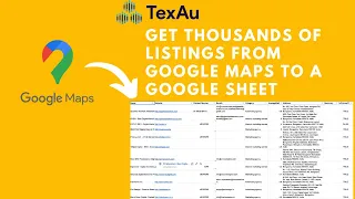 Extract Google Maps Listing details with email and Phone Number and Push to Google Sheet | TexAu