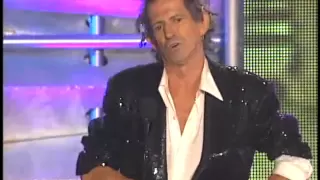 Keith Richards inducts Johnnie Johnson and James Burton Inductions 2001