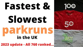 Fastest & Slowest UK parkruns - 2023 update