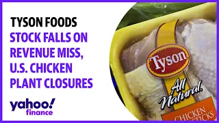 Tyson Foods stock falls on revenue miss, U.S. chicken plant closures