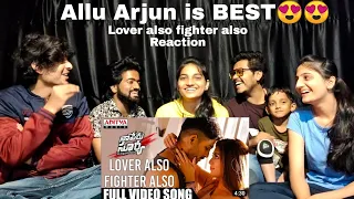 LOVER ALSO FIGHTER ALSO | ALLU ARJUN | REACTION