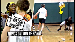 "We Don't Give A F*** About Ballislife!" Trash Talker LOSES IT After Ankle Breaker!! HEATED 5v5!