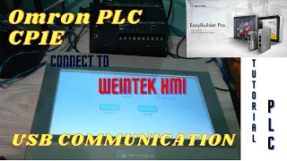 Connect HMI Weintek To OMron PLC CP1E N30 SDT-D usb Communication