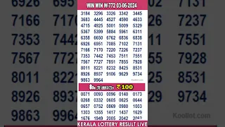 #shorts KERALA LOTTERY RESULT LIVE|WIN WIN bhagyakuri W772|Kerala Lottery Result Today 03/06/24