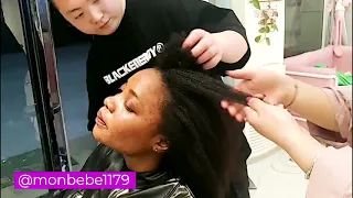 Chinese couple do Black girl hair  for their first time in China