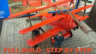 Building the Fokker Dr.I WW1 German Aircraft: 1/28 Scale Model Kit from Revell