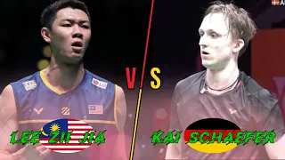 Badminton Lee Zii Jia (MALAYSIA) vs (GERMANY) Kai Schaefer Mens Singles