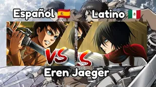 Shingeki no Kyojin / Doblaje Español 🇪🇸 VS Latino 🇲🇽 #shingekinokyojin