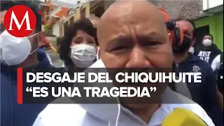 Alcalde de Tlalnepantla acude a lugar de desgajamiento del Chiquihuite