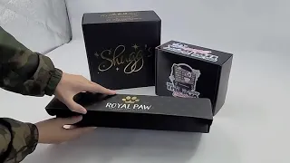 Free Design Luxury Feeling Corrugated Paper Black Mailer Box with Gold Foil Stamping, Custom packagi