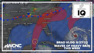 Sunday wx vlog 8/27/2023: Waves of heavy rain this week with a flood risk