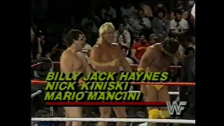 Iron Sheik, Volkoff, & Hercules, vs Haynes, Kiniski, & Mancini   SuperStars Sept 20th, 1986