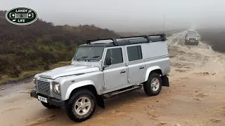 Greenlaning in the Peak District, March 2024: Defender 110, Defender 90, 2018 Ranger