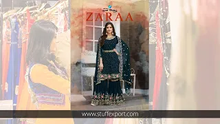 Stuff Export Presents Your Choice Zaraa Georgette Designer Salwar Suit With Sharara Catalog | Suits