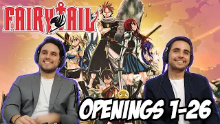 Fairy Tail All Openings (1-26) - BROTHERS BLIND REACTION!