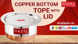 Copper Bottom Vessel Set by HAZEL |  Stainless Steel Tope Set with Copper Bottom