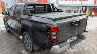 L200 антихром: 4-секционная крышка кузова HAL Pro, широкая дуга и центральным замком на задний борт!