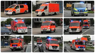 [Pressluft] Notarzt, Rettungswagen, Polizei und Feuerwache 1 Und 2 im Einsatzfahrten in Münster