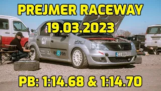 Prejmer Raceway - 19.03.2023 - PB laps with Dacia Logan: 01:14.68 & 01:14.70