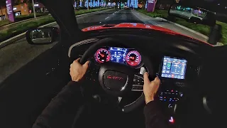 Dodge Charger Hellcat King Daytona POV Night Drive (3D Audio)(ASMR)