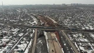 Река Орловка и строительство тоннеля под ж/д путями / автомагистраль Центральная / Самара / Russia