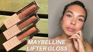 NEW MAYBELLINE LIFTER GLOSS | Review & Lip Swatches - Fenty Gloss Bomb Comparison too!