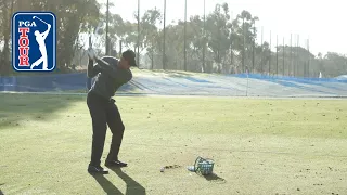 Tiger Woods’ range session before Farmers Insurance Open 2020