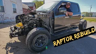 First Time Starting Our Wrecked Ford Raptor(ITS LOUD)
