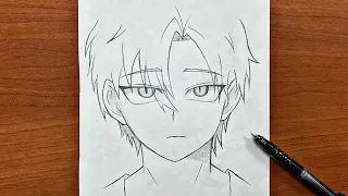 How to draw anime boy step-by-step | anime drawing tutorial
