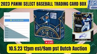 FOTL 2023 PANINI SELECT BASEBALL TRADING CARD BOX DUTCH AUCTION LIVE