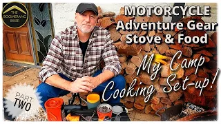 Solo Motorcycle Adventure Gear Cooking Setup, Stove, Food & Coffee!