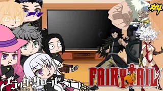 black clover react to Fairy tail#4/?||Gacha Life||~Gajeel+Mirajane+Makarov~