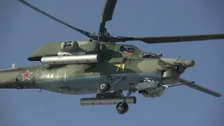 Russian Mi-8, Mi-35 and Mi-28N live fire exercise