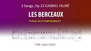 Les Berceaux / Fauré / Karaoke piano High Voice