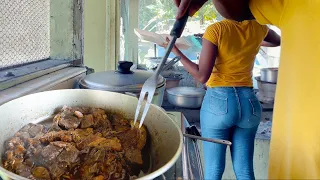 Amazing Country Style Cooking Fry Chicken & Pork | Jamaican Street Food Tour