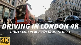 Driving in London 4K - Portland Place to Regent Street