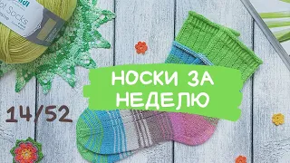 НОСКИ ЗА НЕДЕЛЮ | Вяжу из Rellana Flotte Socke | Носки спицами | Двойная манжета | Мастер-класс.