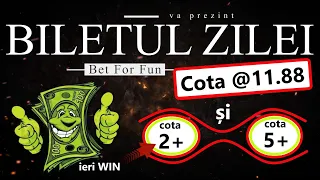 Biletul zilei 12 noiembrie 2020 | CASTIGATOR biletul cota @2.03 de ieri | Bet for Fun