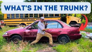 What was in the TRUNK?!? Unexpected Finds from an ABANDONED Junkyard Car