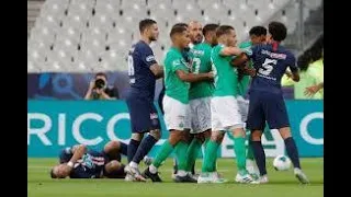 Mbappe injured and crazy fight during the Paris Saint Germain vs Saint Etienne 1-0 Match 2020