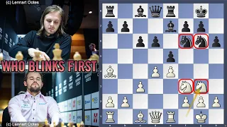 Who blinks first? | Magnus Carlsen vs Richard Rapport | Norway Chess 2021