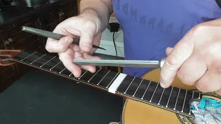 Чистовая обработка ладов гитары(видео №1040).