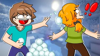 Steve VS Alex SNOW BATTLE | Minecraft anime