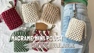 DIY | Macrame "Blackberry" Mini Pouch Keychain tutorial | Bolsita de macrame | 마크라메 파우치