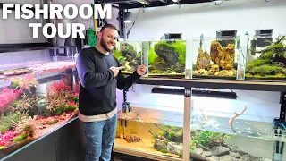 MUST SEE Aquascapes in this FULL Fishroom Tour