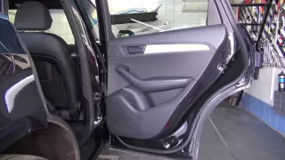 Разборка и снятие двери Audi Q5. (Removing doors, шумоизоляция)