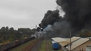 ж/д Авария Городище, Черкасская обл., сошли цистерны, катастрофа 22.08.2014